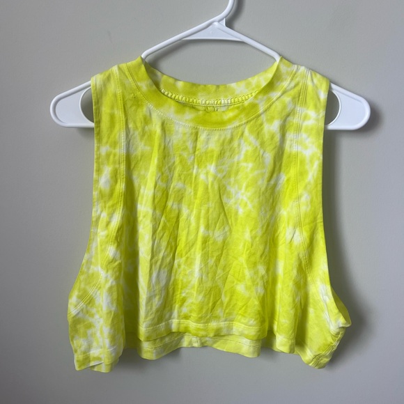 LULULEMON Yellow Tie-Dye Sleeveless Top - Picture 1 of 4